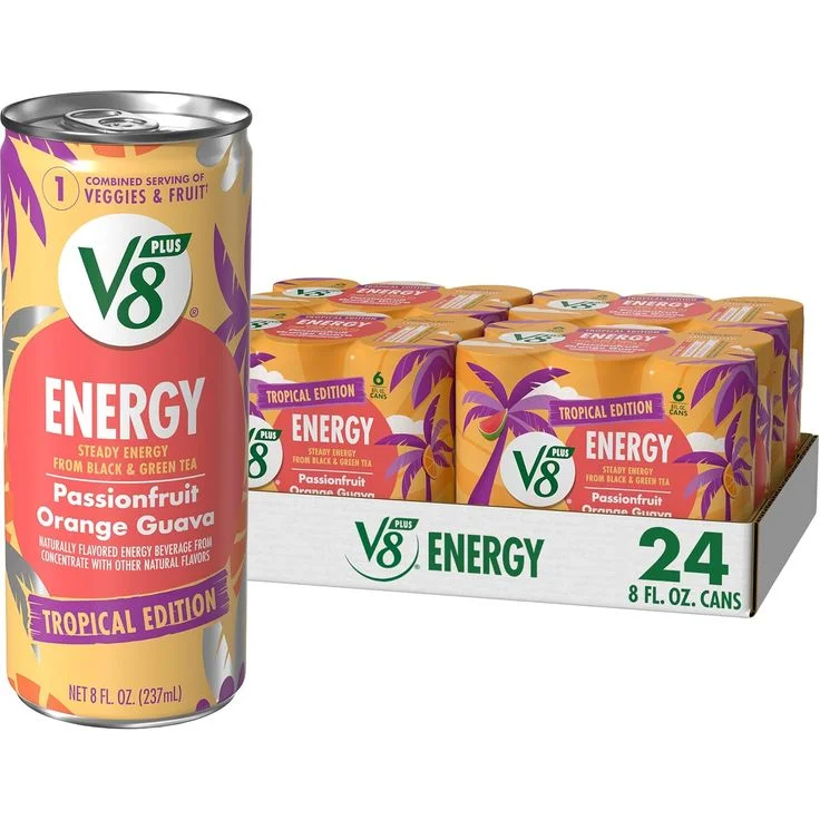 passionfruit orange guava V8 energy drink