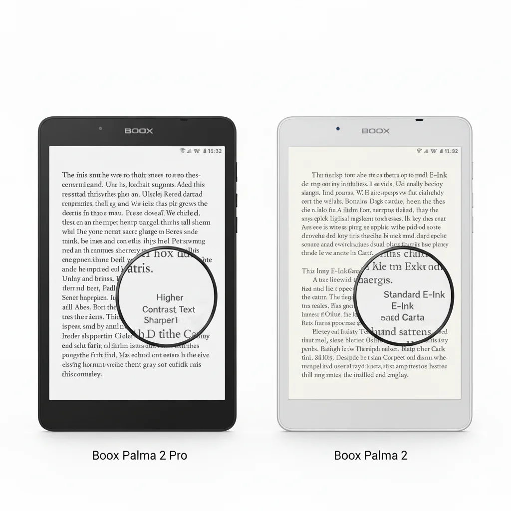 Boox Palma 2 Pro and Palma 2 display showdown