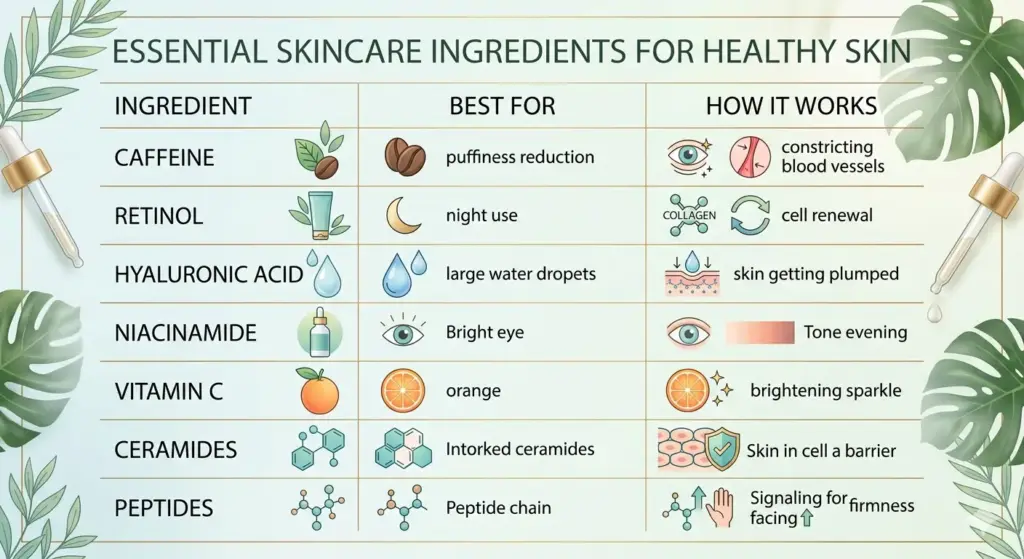 Key Ingredients in eye cream